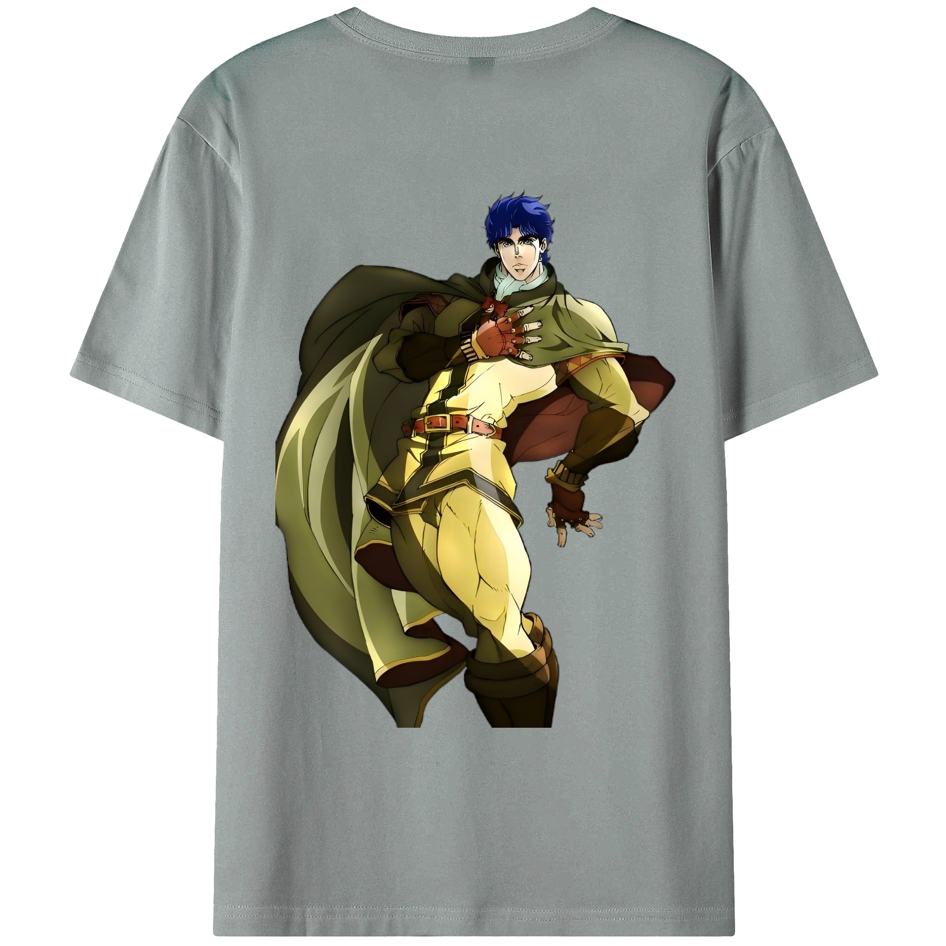 （画像用） ジョジョの奇妙な冒険 /ジョナサン?ジョースター JoJo's Bizarre Adventure Jonathan Joestar 綿100％ メンズ半袖Tシャツ（バックプリント） 通気性